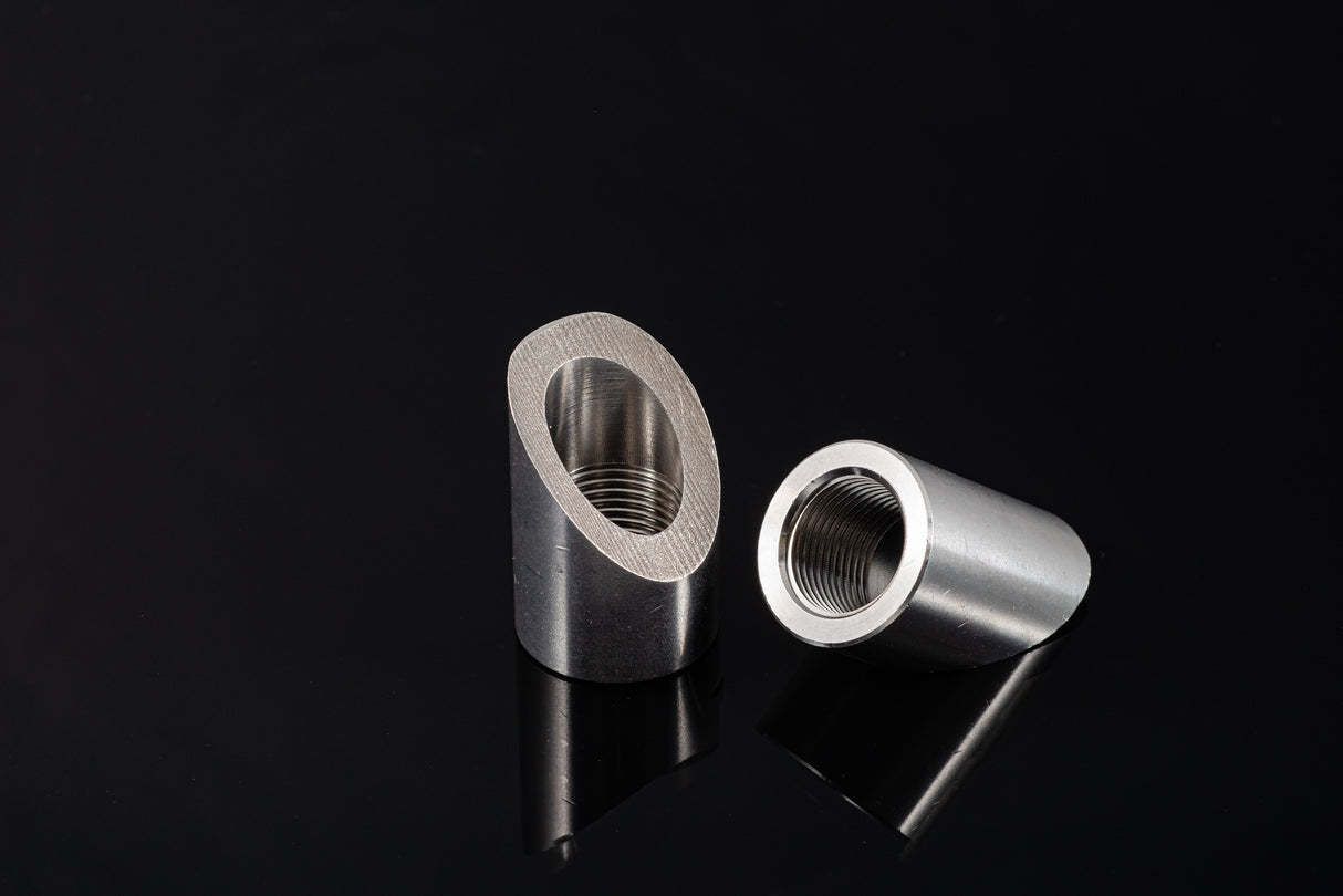 45° Saddled 304SS O2 Bung M18x1.5 - AFR Autoworks