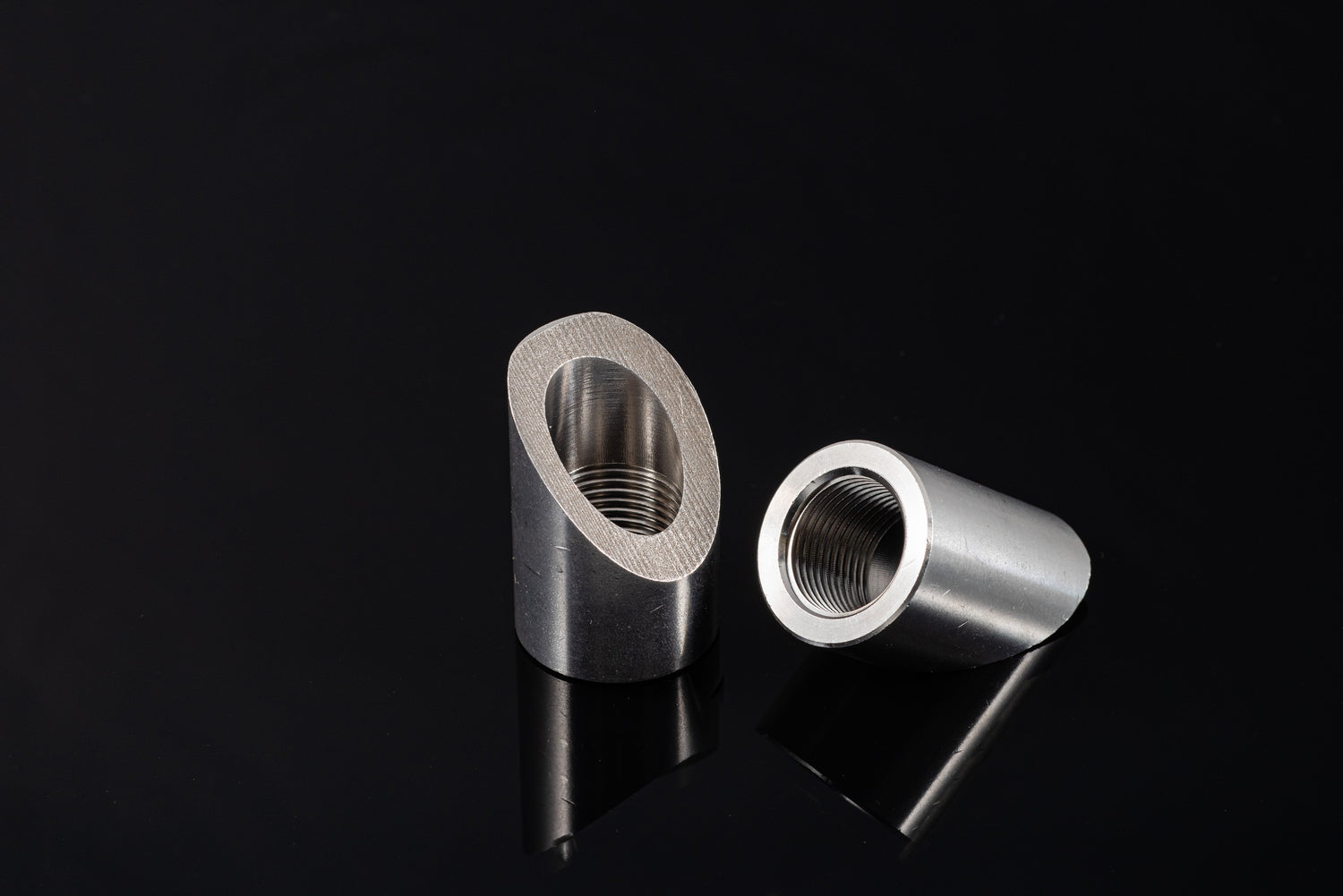 45° Saddled 304SS O2 Bung M18x1.5 - AFR Autoworks