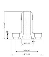 65mm Billet 12AN Turbo Drain Oil Flange for Mid-Frame and Large-Frame Turbochargers