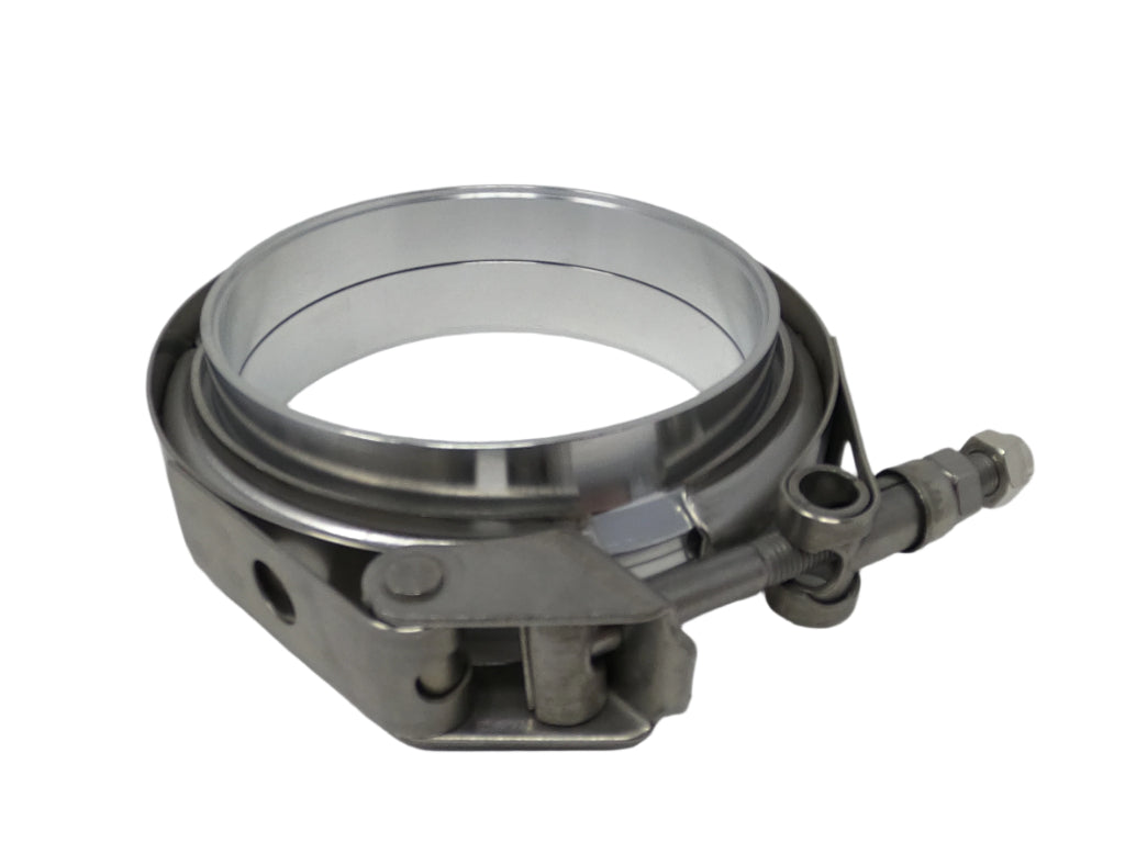 3.5" Aluminum V-Band Flange Assembly with Clamp