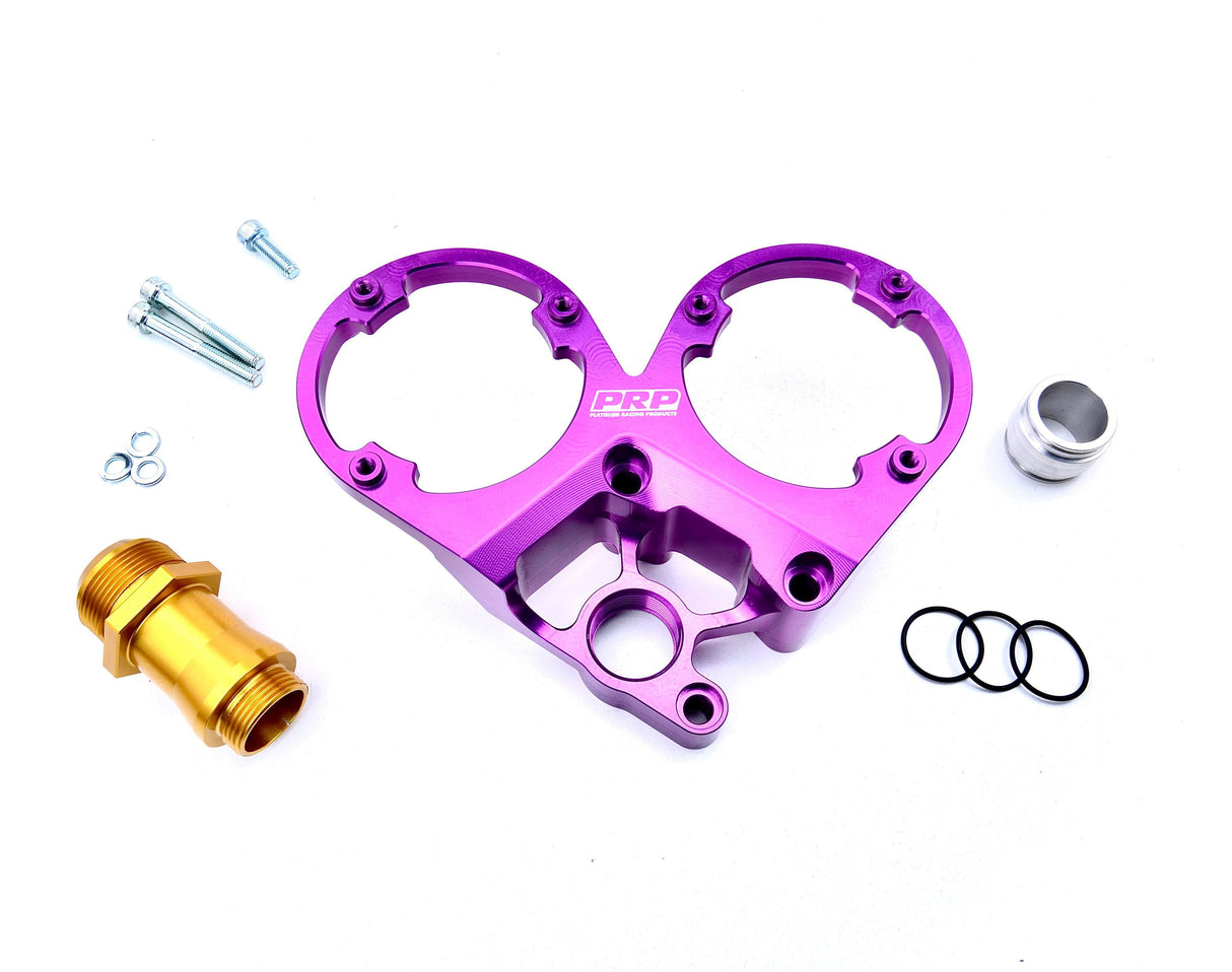 Platinum Racing Products - Nissan RB Twin Cam PRO Series CAS Bracket With -20AN Head Drain - AFR Autoworks
