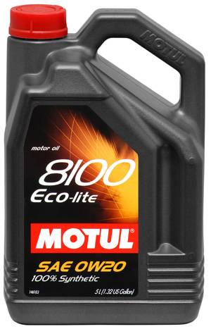 Motul 5L Synthetic Engine Oil 8100 0W20 ECO-LITE