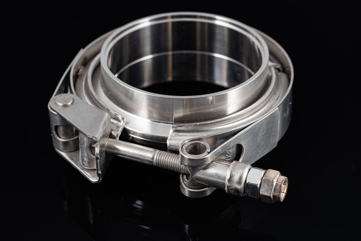 3.5" Stainless Steel V-Band Flange Assembly with Clamp - AFR Autoworks