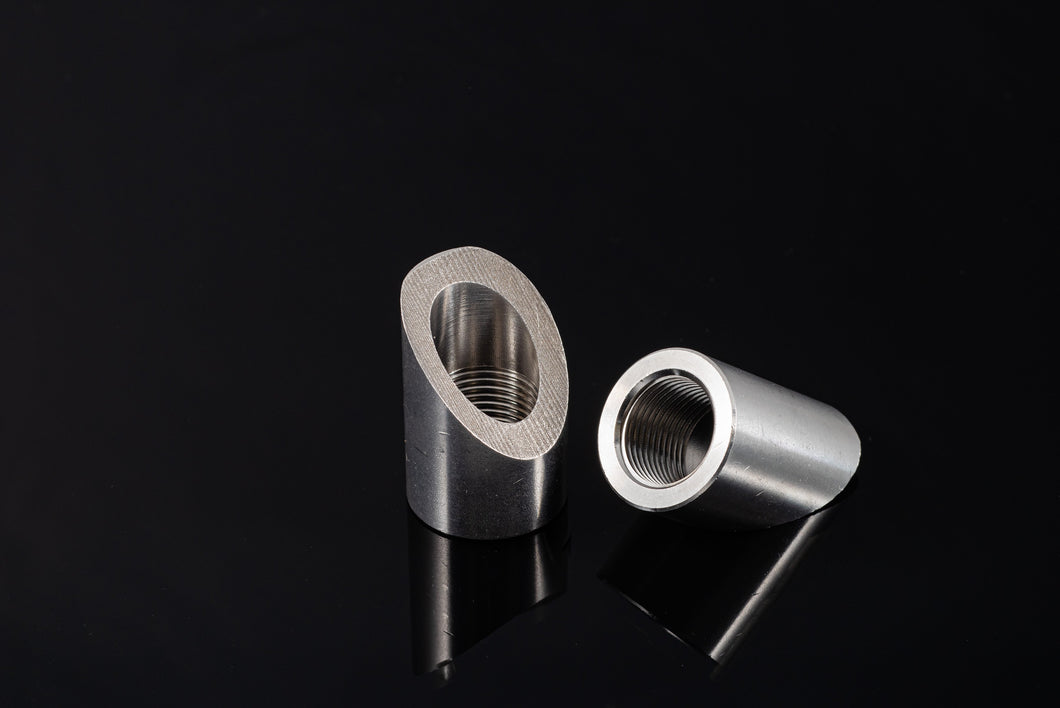 45° Saddled 304SS O2 Bung M18x1.5 - Black Sheep Industries Inc.