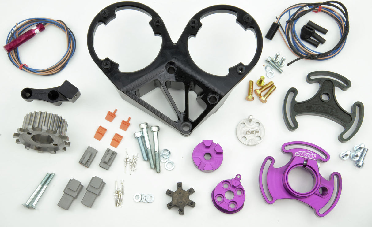 PLATINUM RACING PRODUCTS - RB Series Mechanical Fuel Pump Bracket with Full Trigger Kit With DOUBLE CAS Bracket