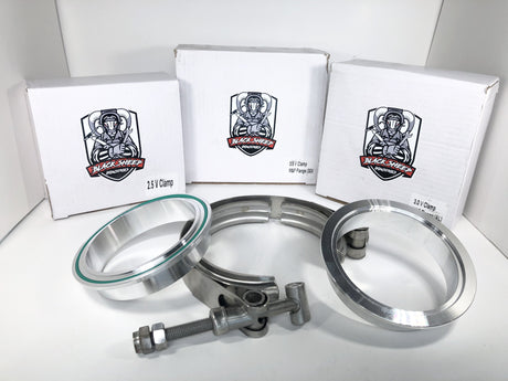 3.5" Aluminum V-Band Flange Assembly with Clamp - AFR Autoworks